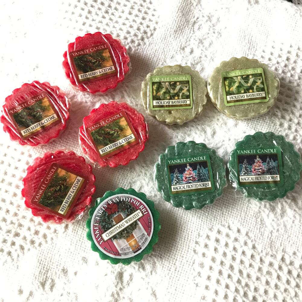 Yankee Candle Wax Tart Melt Holiday Bundle mixed scents: Lot of NINE (9)